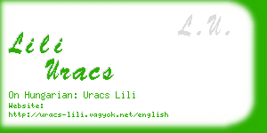 lili uracs business card